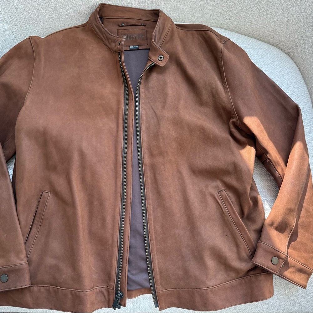 Thursday Boot Company Tan Leather Jacket